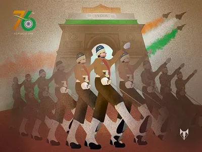 76th Indian Republic Day 3d animation art artwork branding brush graphic design illustration india logo mobile motion graphics procreate republic day ui ux vector web