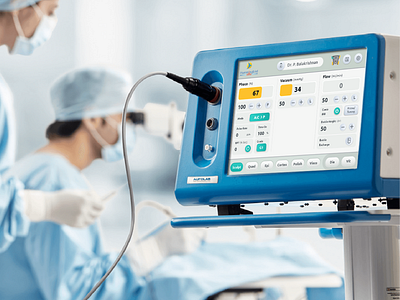 Medical embedded device application embeddedapp embeddeddesign eye gui medical medicaldevice phacomachine productdesign surgery ui uiux ux visualdesign