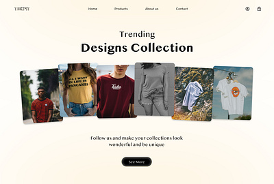 Clothing brand hero section app branding design graphic design illustration ui ux