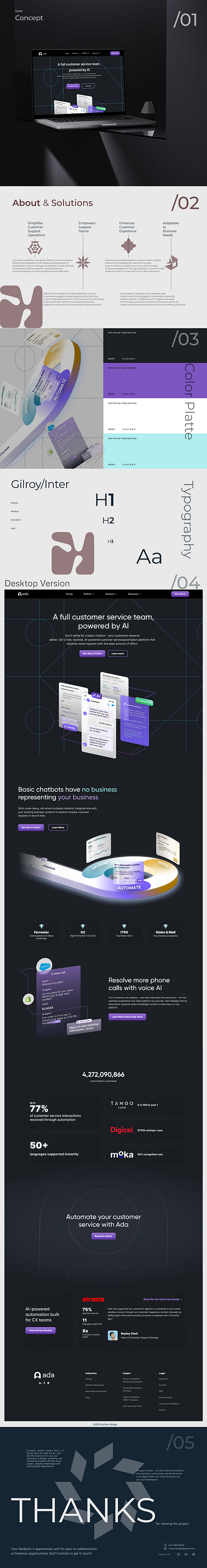 Saas design graphic design landing ui ux