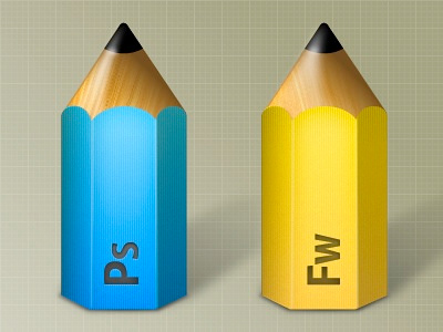 Pencils blue fireworks icon pencil vector yellow