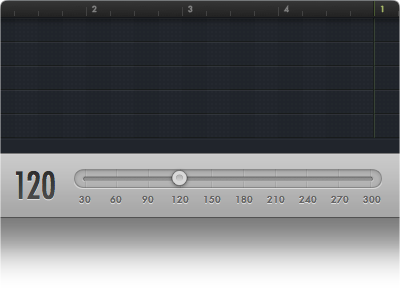Tempo slider slider tempo ui