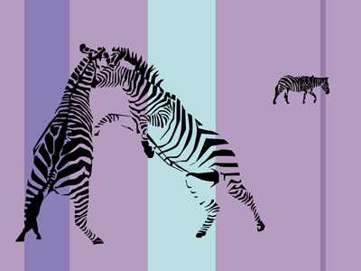 Zebra print animals illustration print