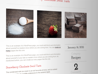 Just Desserts blog brown food red