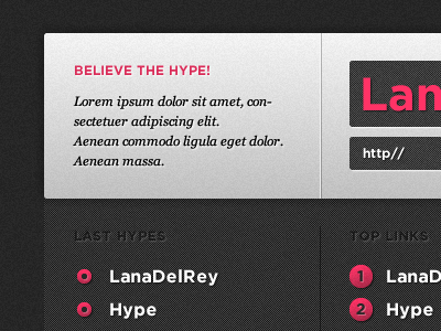 HYPE design fireworks hype pink ui web