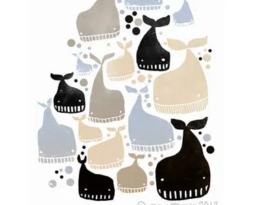 Whale Pattern drawing graphicdesign illustration layout whale