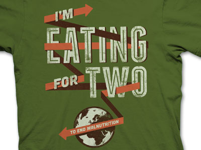 Eating For Two apparel arrow banner eating for two shirt type world