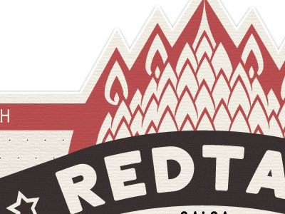 Redtail Salsa illustrations label logo texture