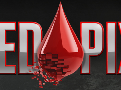 Bleed Pixels 3d banner cinema 4d header pixels
