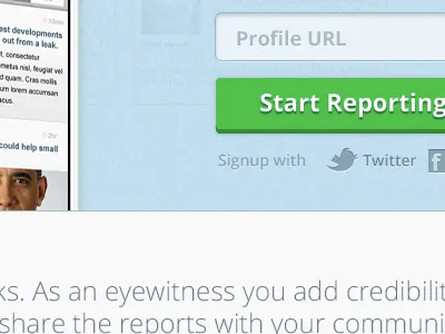 Signup landing signup web