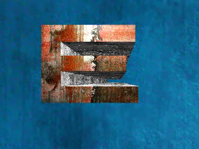 E Is For Erika 3d 3d c erika noel series experiment green layers letter photoshop series typography