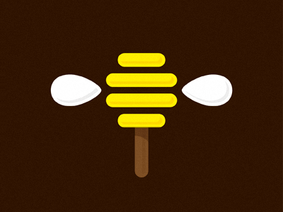 Honey Bee animation bee branding flying gif honey honey dipper identity logo mark michael spitz michaelspitz wings