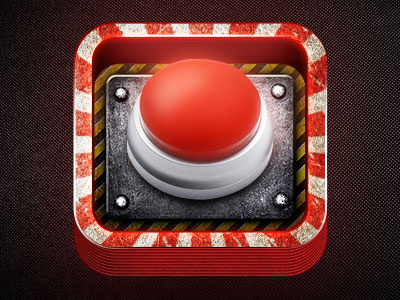 App Icon Design - Panic Alarm Button 3d alarm android app app designers app icons designers apps artists best button design designers developers graphic graphic design icon icons ios ipad iphone mobile panic