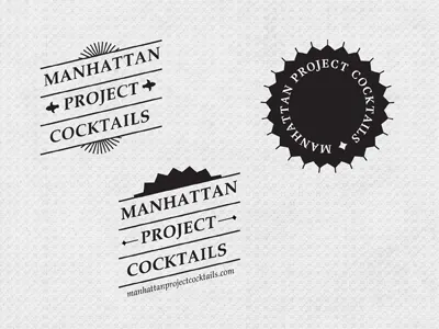 Manhattan Project Cocktails branding design identity