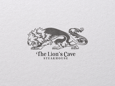 The Lion’s Cave ... distressed grungy lettering logo texture type typeface typo typography