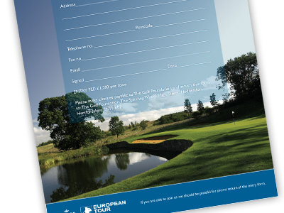 Golf leaflet form golf leaflet