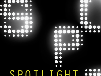 Spotlight cut paper poster print