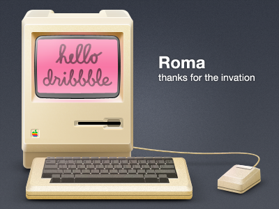 Hello Dribble apple debut dribbble hello mac