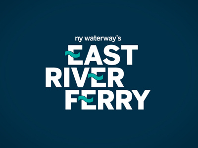 East River Ferry Logo blue branding brooklyn east river ferry identity logo nautical nyc typography