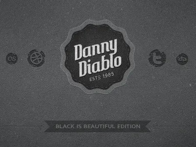 Dannydiablo v3 [black edition] black dark grunge portfolio retro ribbon textures vintage
