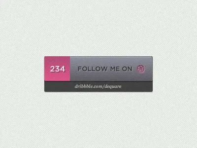 Follow Me button dequare dribbble fireworks follow portfolio