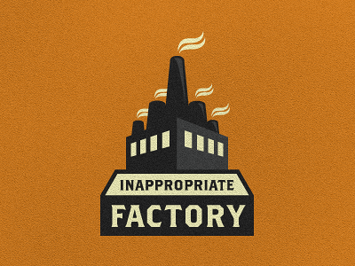 Inappropriate Factory - Logo Suggestion #1 branding brothers factory film growcase identity inappropriate inappropriate factory industrial logo logo design logo designer logotype london movies