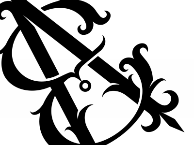 EA Monogram Test 1 hand drawn interlocked monochrome monogram type typography vector wip