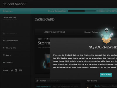 Student Nation blue competition dark nation student ui