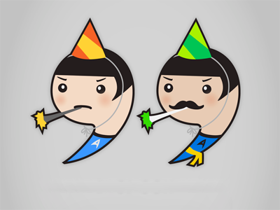 Spock & Mirrorverse-Spock end quotes illustration mustache party punctuation creations quotation marks spock star trek