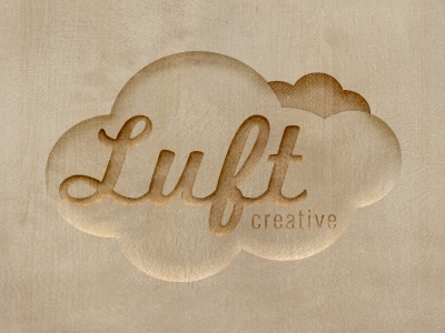 Carved Luft Creative Logo carved logo luft creative wood