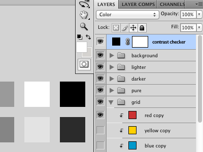 Layer for checking color contrast accessibility color blindness colors jr www photoshop warm up