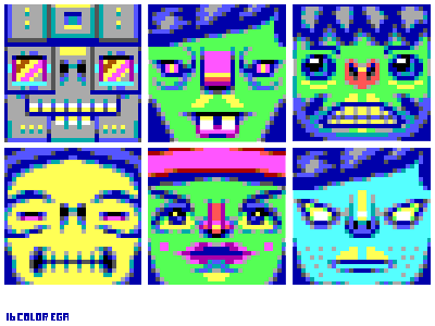 32x32 EGA Randomized Avatars ega limited color pixelart