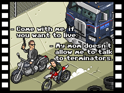 iHasta la baby, vista! 8 bit fanart iso isometric pixel pixelart terminator