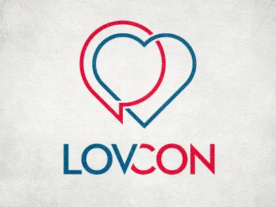 Conference logo I conference heart logo love speech bubble type