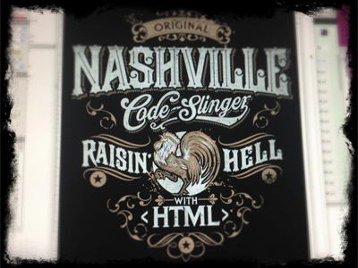 Nashville Code Slinger americana art branding castle code slinger derrick derrick castle design drawing graphic design html illustration nashville nashvillemafia raisin hell rooster straw castle type typography