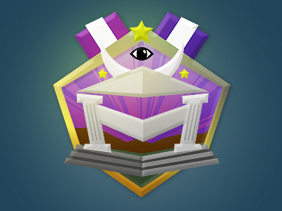 Achievement Badge eye moon museum star