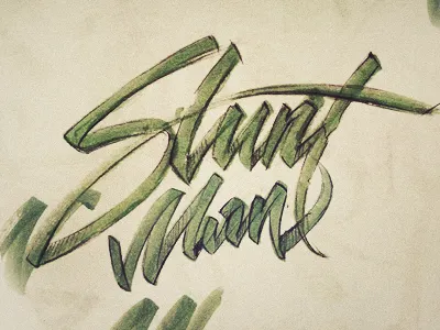 stunt man brushpen calligraphy font hand written icon identity lettering logo logo type logotype marker pencil script stuntman typography