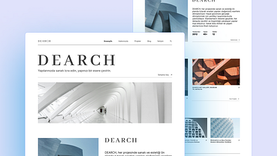 Architecture website design branding ui