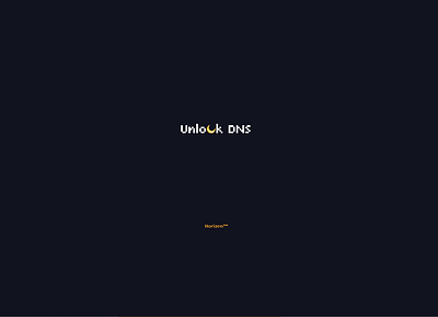 Unlock DNS App graphic design ui