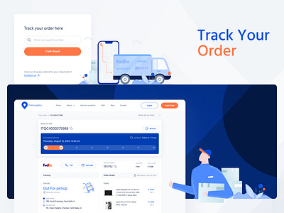 Order Details Page design interface landing logistic order platform design shipment shipping sturtup track tracking ui uiux ux visual design web design