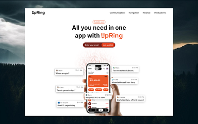 Mobile App Landing Page Exploration app landing page hero section design landing page landing page design mobile app landing page ui design web design website hero section design