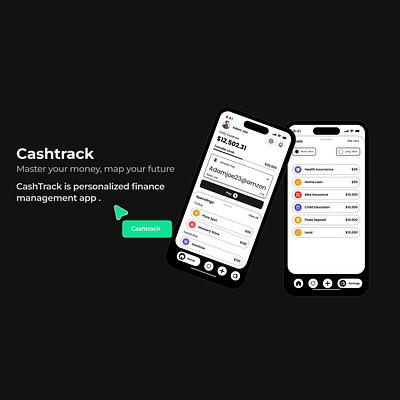 Cashtrack - Finance Management App appdesign cashtrack financemanagmentapp opentowork uidesign uiux uxdesign