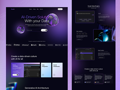 AI Data Analytics Landing Page agency ai ai landing page ai saas website artificial intelegent data data analysis design saas saas landing page saas product web website