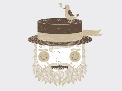 Beardy character illustration