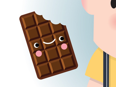 chocolate ai character chocolate colour cute illustration smile vector