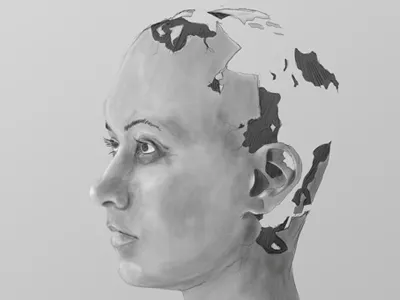 Empty empty face illustration