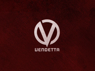 Vendetta black branding logo red texture