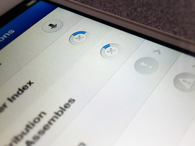 Listview Shot activity button icons interface ios iphone list view mobile progress ui