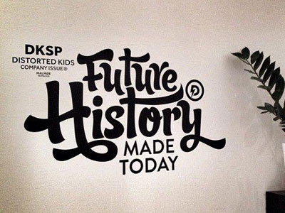 Wall sticker awesome sauce dksp. distorted kids hand made sticker typography