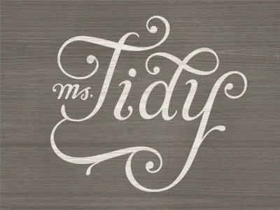 Ms. Tidy type coffee made me do it hand drawn lettering logo ms tidy simon ålander typography
